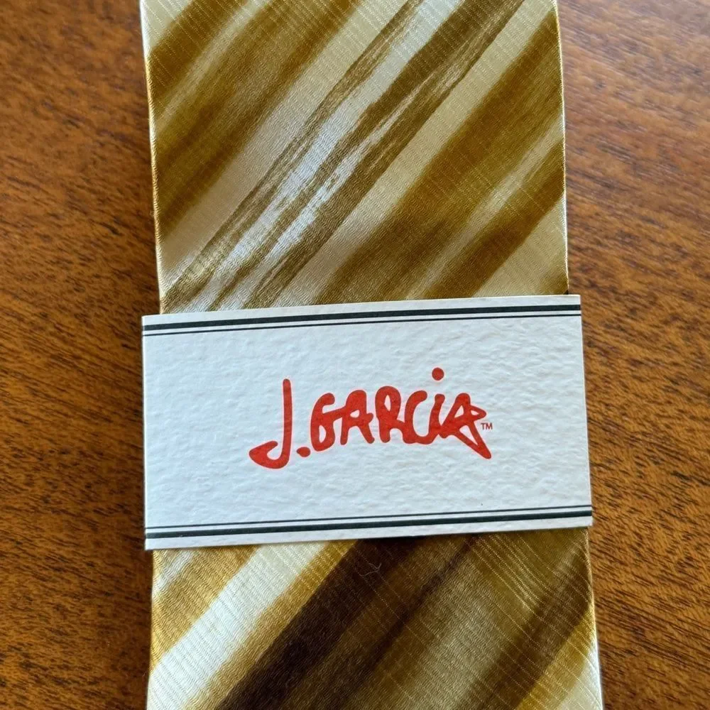 NWT Jerry Garcia 100% Silk Tie Collection Fifty-Four Northern Lights Gold White